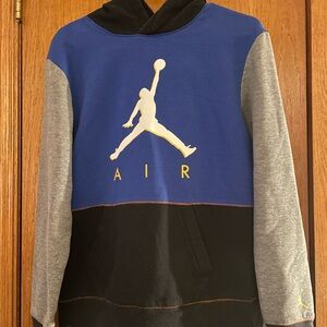Jordan Blue and Gray Kids Hoodie